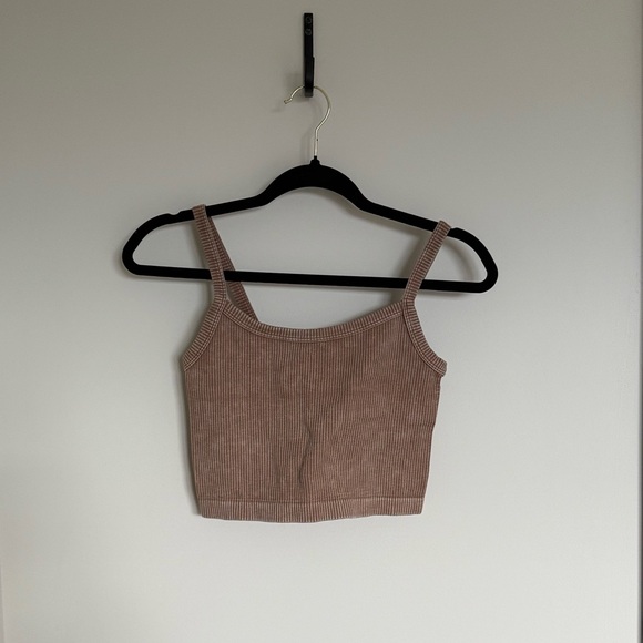 Washed Ribbed Crop Top - Picture 1 of 6